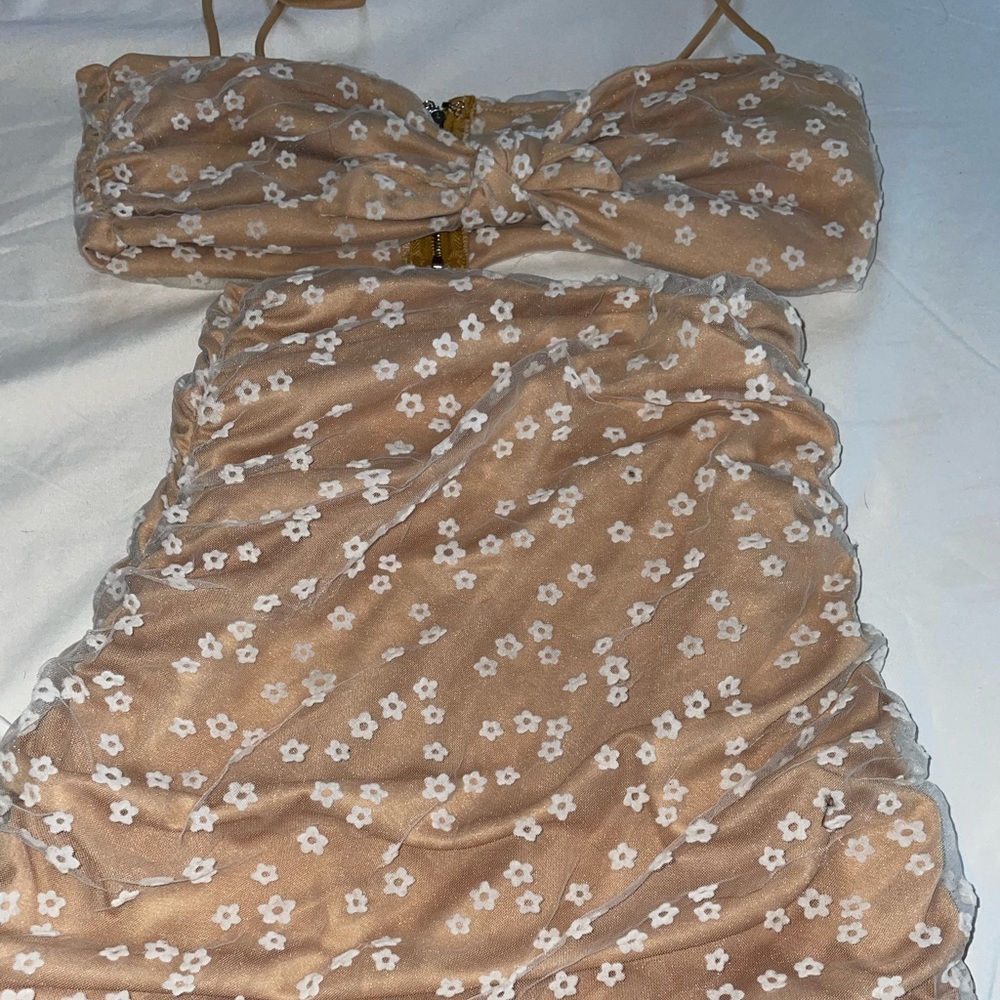 Floral skirt and top matching set